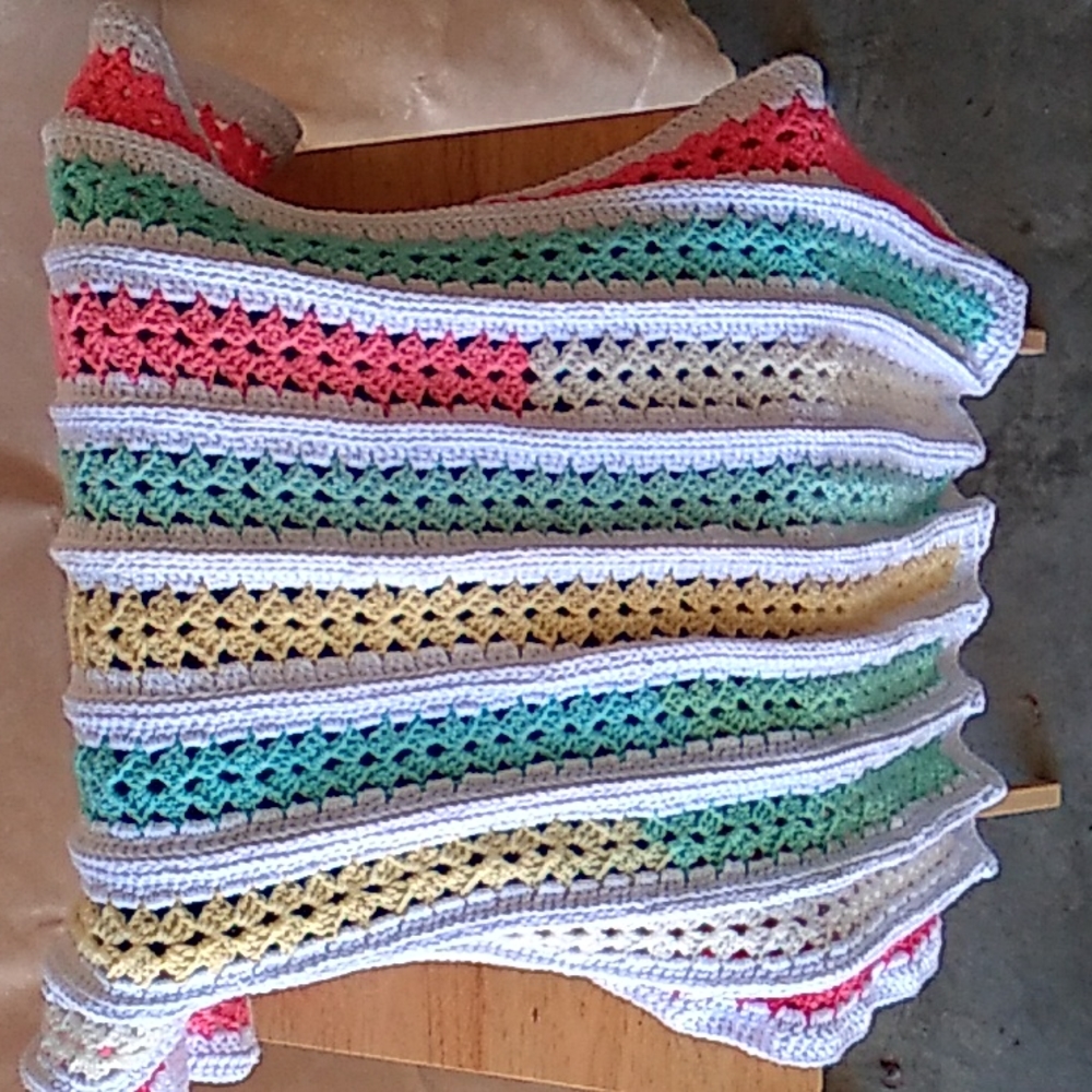 Hand crocheted baby blanket